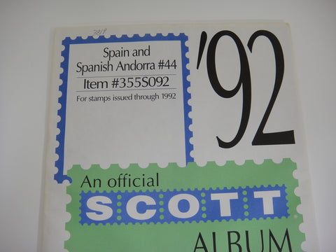 Scott 1992 Spain & Spanish Andorra Specialty Stamp Supplement 44 355S092