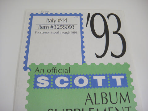 Scott 1993 Italy Specialty Stamp Supplement 44 325S093