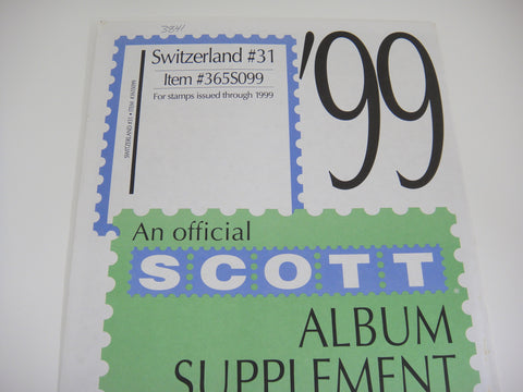 Scott 1999 Switzerland Specialty Stamp Supplement 31 365S099