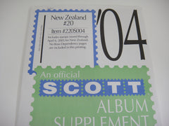 Scott Specialty Supplement Supplement 20 New Zealand 2004 220S004 NOS