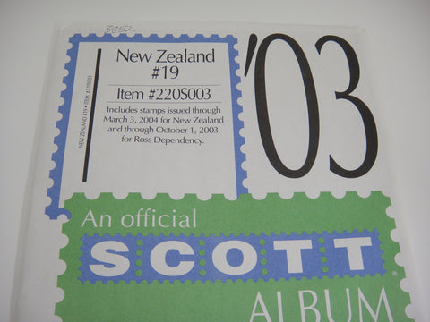 Scott 2003 New Zealand Specialty Stamp Supplement 19 220S003