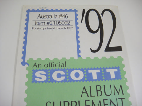 Scott 1992 Australia Specialty Stamp Supplement 46 210S092