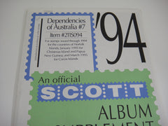 Scott 1994 Dependencies of Australia Specialty Stamp Supplement 7 211S094