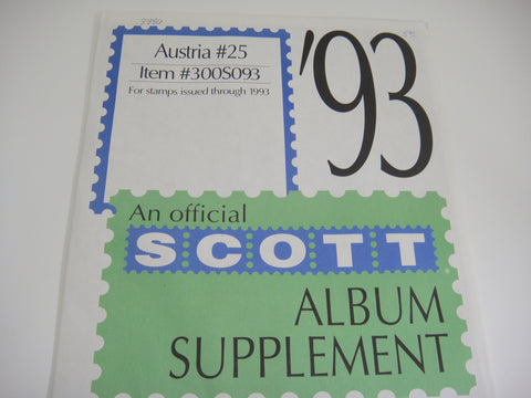 Scott 1993 Austria Specialty Stamp Supplement 25 300S093