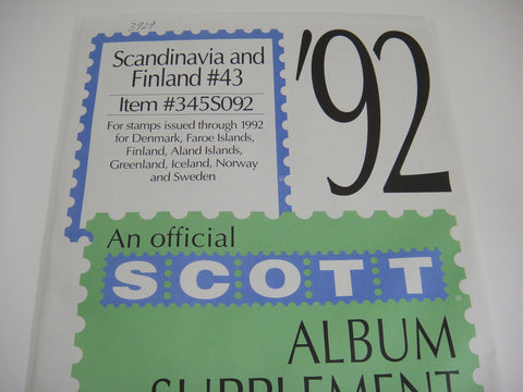 Scott 1992 Scandinavia & Finland Specialty Stamp Supplement 43 345S092