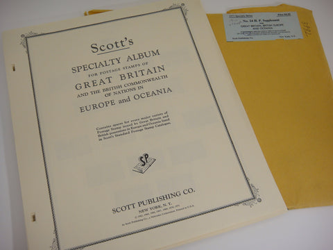 Scott 1970 Specialty Stamp Supplement 24 Great Britain British Europe & Oceania NOS