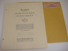 Scott 1968-1970 Grand Award Stamp Album Supplement 4 Worldwide 700S070