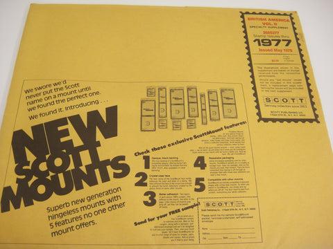 Scott 1977 British America Specialty Stamp Supplement 31 Volume II 260S277