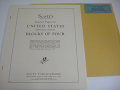 Scott 1966 20th Century Blocks of Four Supplement 27 United States NOS