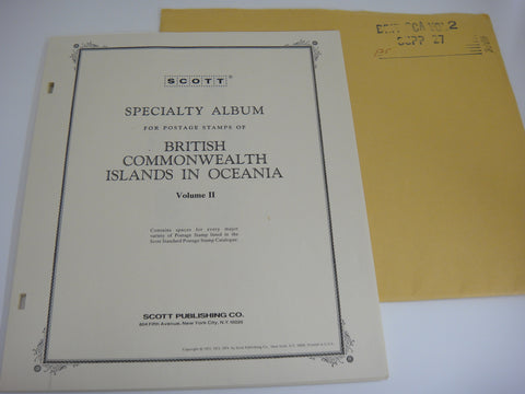 Scott 1973 British Oceania Specialty Stamp Supplement 27 Volume 2 NOS