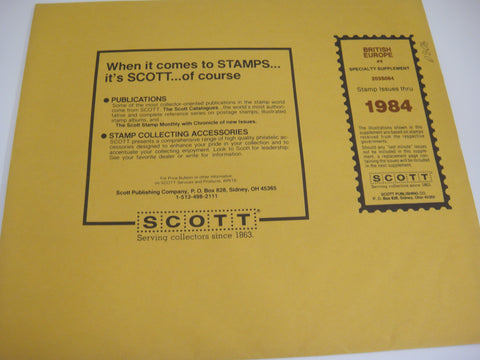 Scott 1984 British Europe Specialty Stamp Supplement 6 203S084