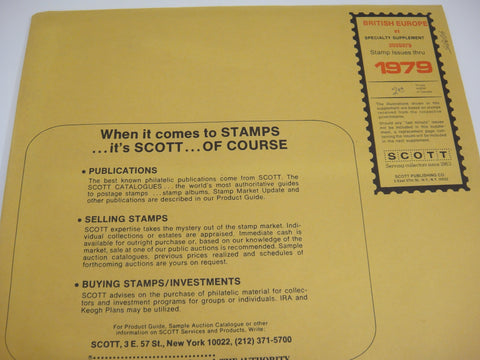 Scott 1979 British Europe Specialty Stamp Supplement 1 203S079