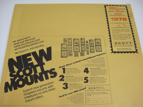 Scott 1978 Spain & Spanish Andorra Specialty Stamp Supplement 30 355S078 NOS