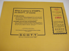 Scott 1984 Israrel Singles Stamp Supplement 16 500S084 NOS