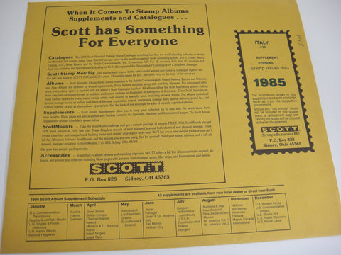 Scott 1985 Italy Specialty Stamp Supplement 36 325S085