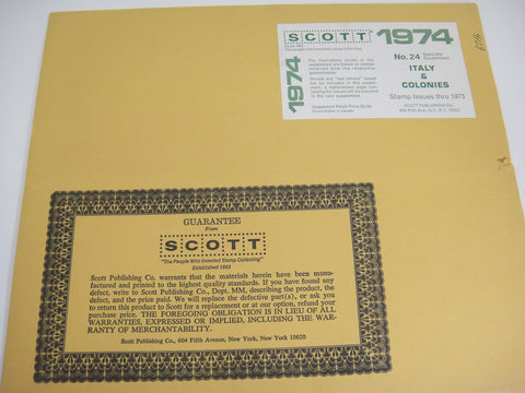 Scott 1974 Italy & Colonies Specialty Stamp Supplement 24 325S073