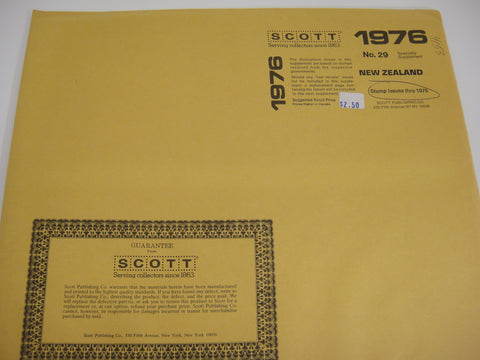 Scott 1975 New Zealand Specialty Stamp Supplement 29 NOS