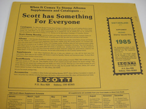 Scott 1985 Switzerland Specialty Stamp Supplement 17 365S085