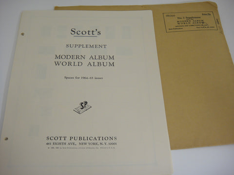 Scott 1965 Modern World Album Supplement 2 Worldwide NOS
