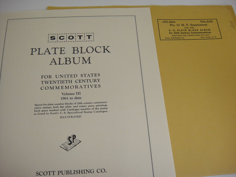 Scott 1972 US Commemorative Plate Block Supplement 22 NOS