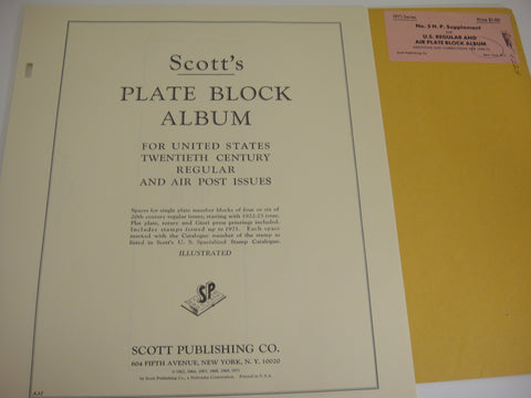 Scott 1970 US Regular & Air Plate Block Supplement 5 125S070