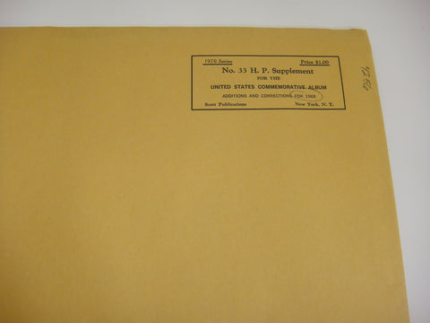 Scott 1969 Commemorative Album Supplement 33 United States NOS