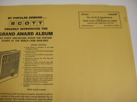 Scott 1964 US Commemorative Album Supplement 28 NOS
