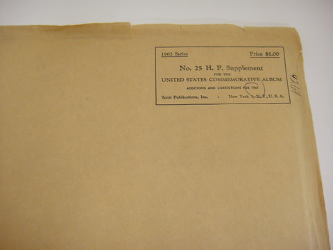 Scott 1961 US Commemorative Album Supplement 25 Singles & Blocks of 4
