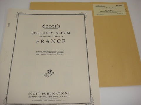 Scott 1969 France Specialty Stamp Supplement 5 NOS See Description