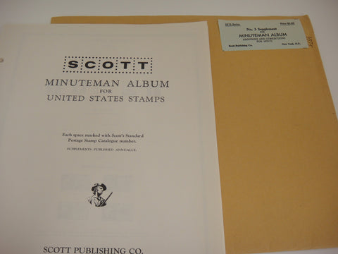 Scott 1971 Minuteman Stamp Supplement 3 United States 180S072 NOS