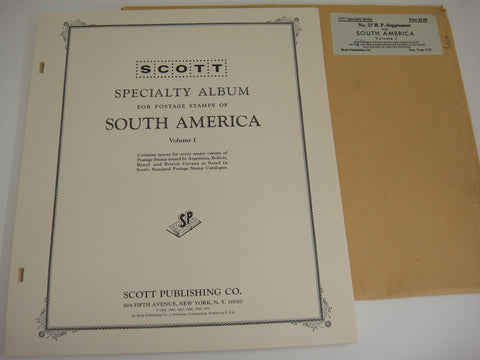 Scott 1970 South America Specialty Stamp Supplement 23 Volume I NOS