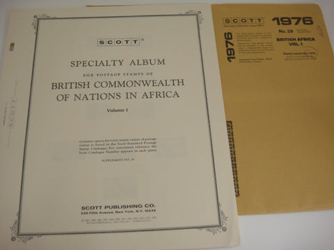 Scott 1975 British Africa Specialty Stamp Supplement 29 Volume 1 NOS