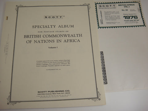 Scott 1976 British Africa Specialty Stamp Supplement 30 Volume 1 NOS