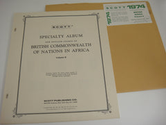 Scott 1973 British Africa Specialty Stamp Supplement 27 Volume 2 NOS