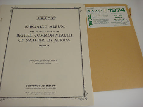 Scott 1973 British Africa Specialty Stamp Supplement 27 Volume 3 NOS