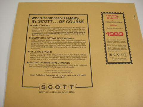 Scott 1983 Channel Islands Specialty Stamp Supplement 6 202S083 NOS