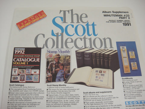 Scott 1991 Minuteman Stamp Supplement 23 Part 2 180S291 NOS