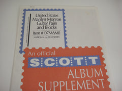 Scott 1995 United States Marilyn Monroe Gutter Pairs and Blocks Supplement 107MAM0