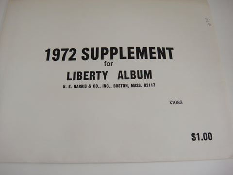Harris 1972 Liberty Stamp Album Supplement United States and U.N. X108G