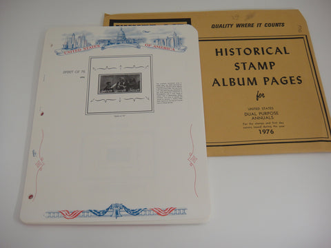 White Ace 1976 Dual Purpose Annuals Stamp & FDC Supplement United States NOS