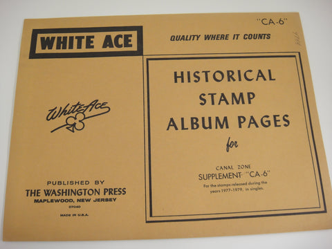 White Ace 1977-1979 Canal Zone Singles Stamp Supplement CA-6 NOS