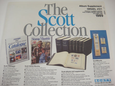 Scott 1989 Israel Specialty Stamp Album Supplement 21 500S089
