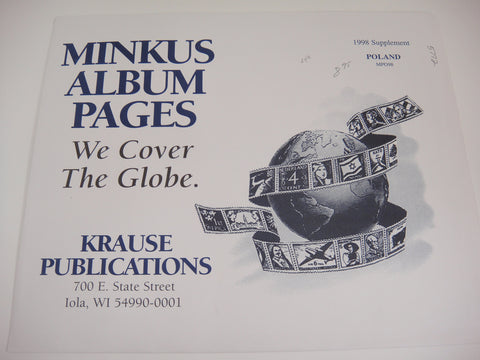 Minkus 1998 Poland Stamp Album Supplement New Old Stock MPO98