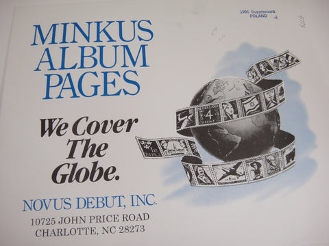 Minkus 1996 Poland Stamp Album Supplement New Old Stock MPO96