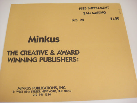 Minkus 1985 San Marino Stamp Album Supplement 24 NOS