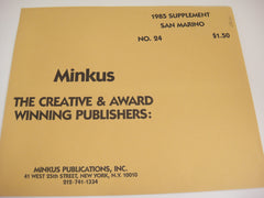 Minkus 1985 San Marino Stamp Album Supplement 24 NOS
