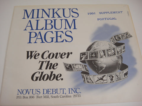 Minkus 1991 Portugal Stamp Album Supplement New Old Stock