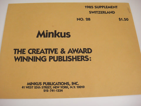 Minkus 1985 Switzerland Stamp Album Supplement 28 NOS