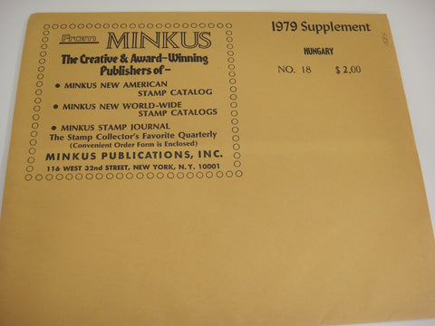 Minkus 1979 Hungary Stamp Album Supplement 18 NOS