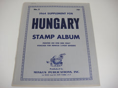 Minkus 1964 Hungary Stamp Album Supplement 3 NOS